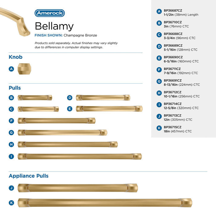 Open Box - Amerock BP36715CZ - Pulls Cabinet Hardware