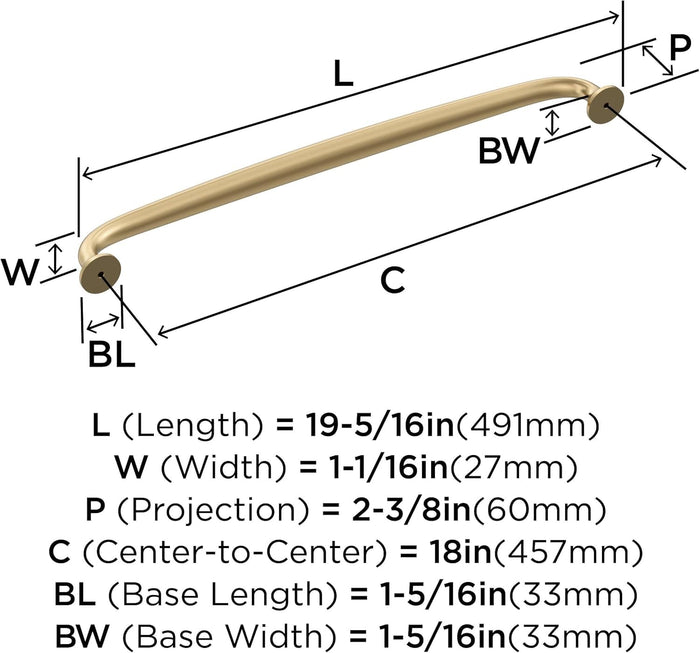 Open Box - Amerock BP54056CZ - Pulls Cabinet Hardware