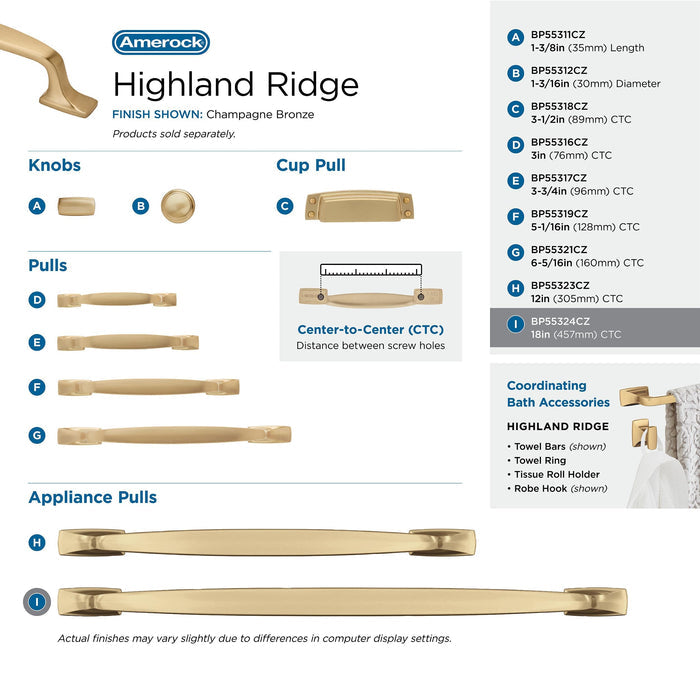 Open Box - Amerock BP55324CZ - Pulls Cabinet Hardware