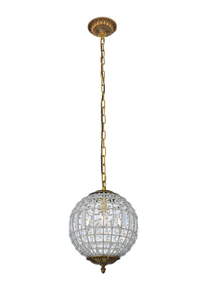 Open Box - Elegant Lighting 1205D12FG/RC Olivia 12" Wide Single Light Pendant from the Urban Classics Collection