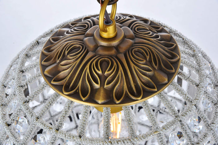 Open Box - Elegant Lighting 1205D12FG/RC Olivia 12" Wide Single Light Pendant from the Urban Classics Collection