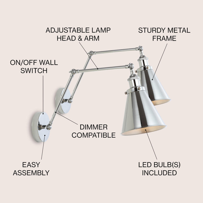 Open Box - JONATHAN Y Lighting JYL7460A-SET2 - Wall Sconces Indoor Lighting