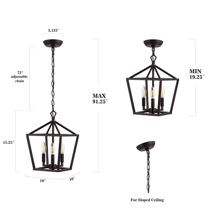 Open Box - JONATHAN Y Lighting JYL7601A - Pendants Indoor Lighting