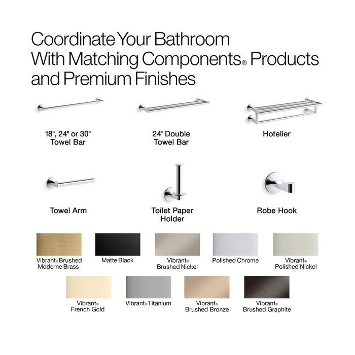 Open Box - Kohler K-78372-BL - Towel Bar Bathroom Hardware