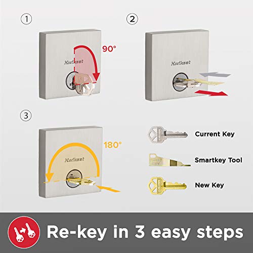 Open Box - Kwikset 818SCELIP-514S - Keyed Entry Handleset