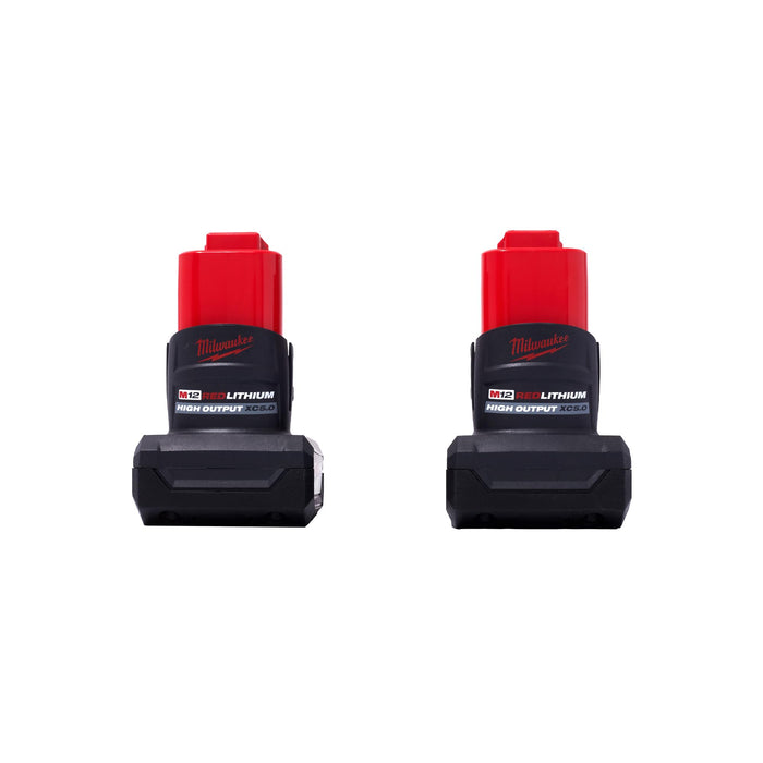 Open Box -  M12 12V Lithium-Ion XC High Output 5.0 Ah Battery Pack (2-Pack) Starter Kit with Charger