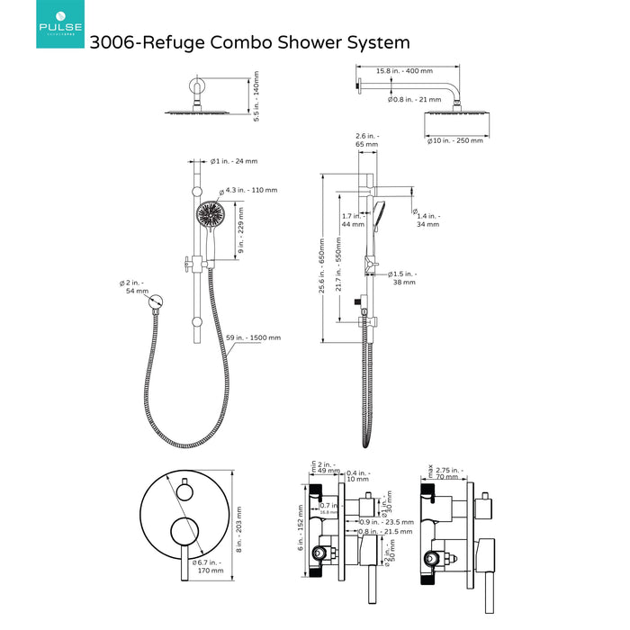 Open Box - Pulse 3006-MB-1.8GPM - Shower System Showers