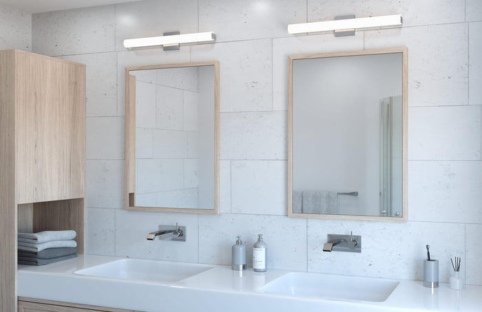 Open Box - Sonneman 2433.13-FT Tubo Slim 40" LED Bathroom Bath Bar with Flat Trim