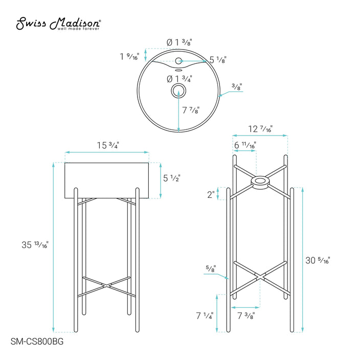 Open Box - Swiss Madison SM-CS800BG - Bathroom Sinks Sinks