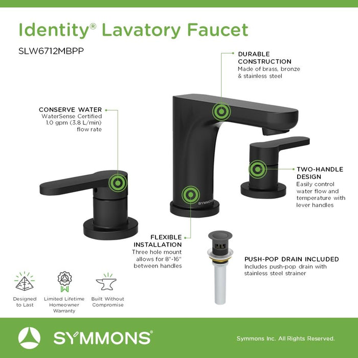 Open Box - Symmons SLW6712MBPP - Bathroom Sink Faucets Faucet