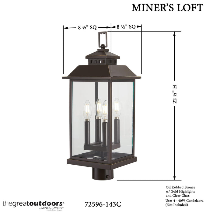 Open Box - The Great Outdoors 72596-143C - Post Lights Outdoor Lighting