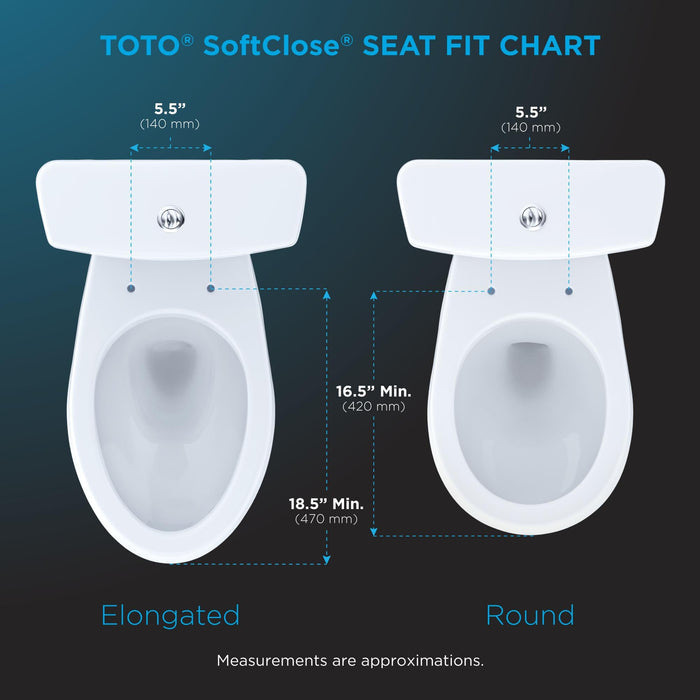 Open Box - Toto SS224#12 Guinevere Elongated Closed-Front Toilet Seat and Lid with SoftClose Technology