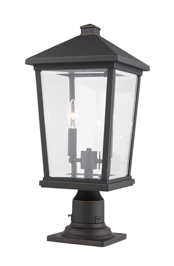Open Box - Z-Lite 568PHBR-533PM-BK - Post Lights Outdoor Lighting