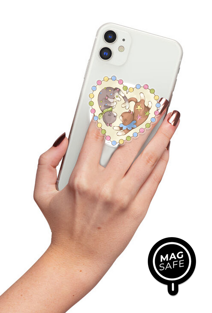 Purr Pals - GRIPUP™ MagSafe Special Edition Whimsicat Collection Phone Grip | LOUCASE